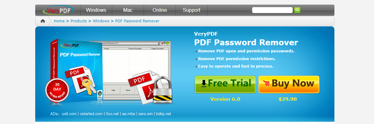 PDF密码清除工具 PDF Password Remover 绿色小巧实用 - 第1张图片