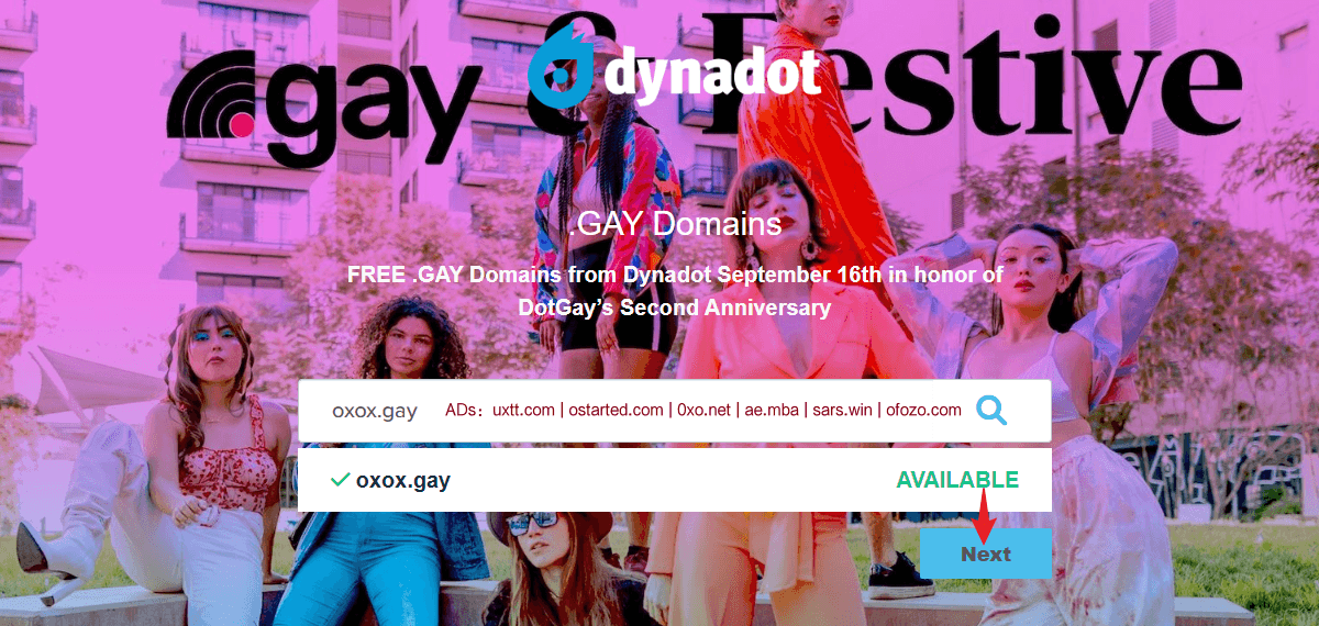 Dynadot 庆祝 DotGay 两周年免费送 .gay 域名一年 - 第2张图片