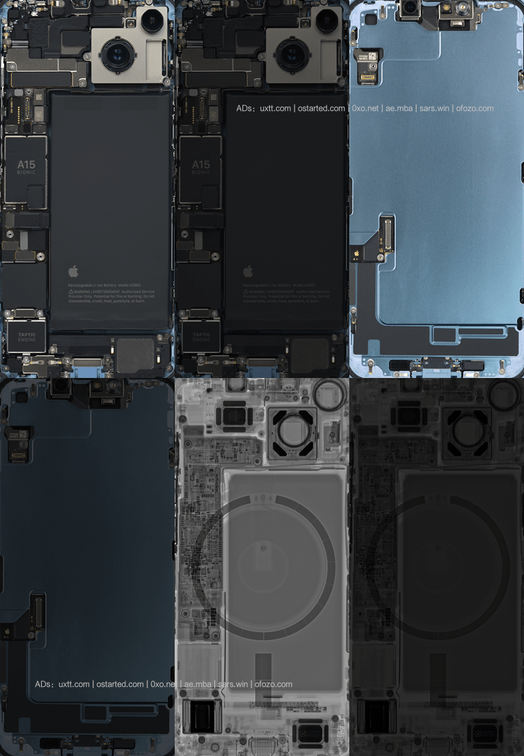 iPhone 14 Pro (Max) 内部拆解壁纸 iFixit 出品 高清无水印 - 第7张图片