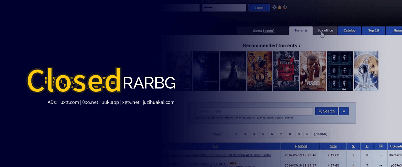 RARBG 关闭了 & 所有磁力链接资源备份 - 第1张图片